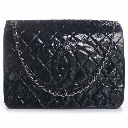 Chanel Patent Quilted XL Flap Navy Blue 1 of 8
