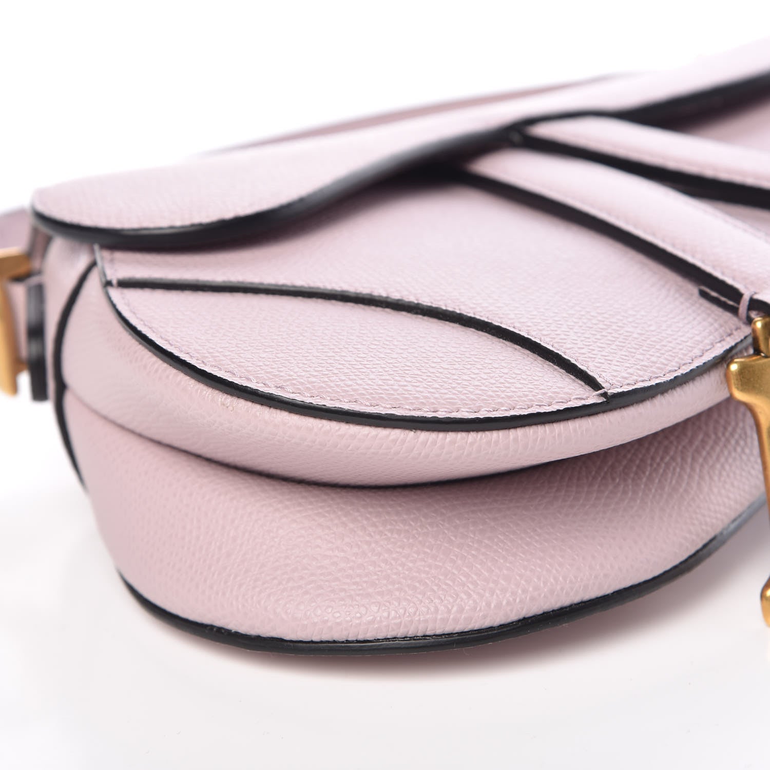 Christian Dior Grained Calfskin Mini Saddle Bag Light Pink 5 of 9