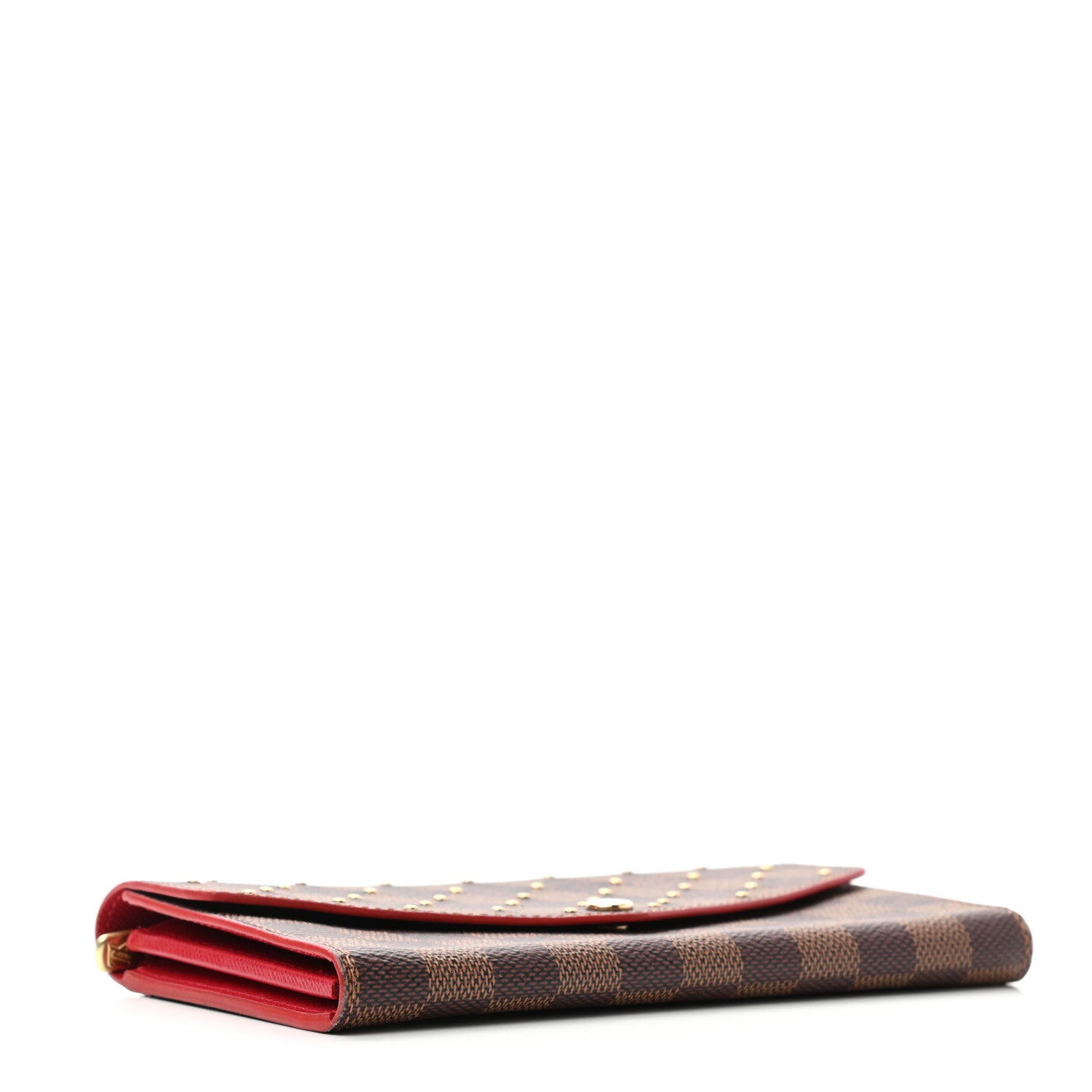 Louis Vuitton Damier Ebene Studded Sarah Wallet NM Cherry 4 of 10