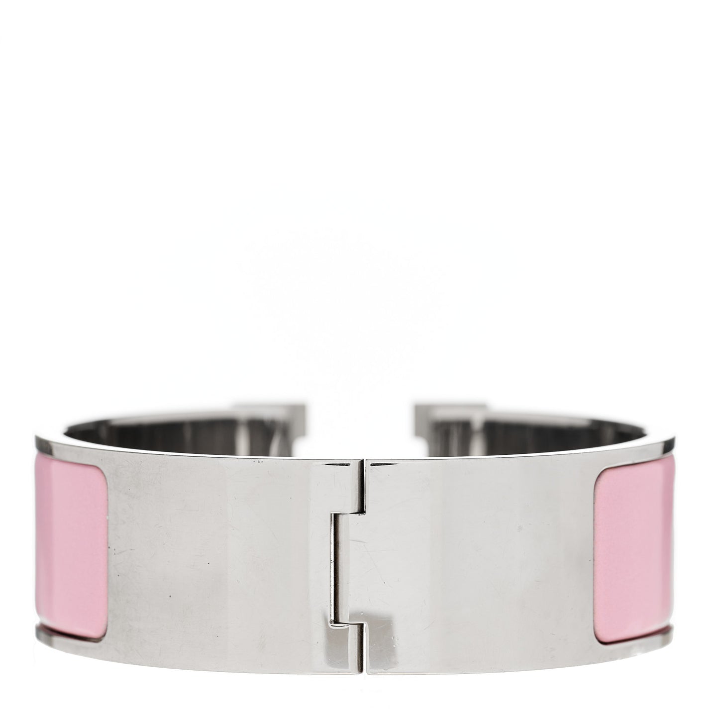 Enamel Wide Clic Clac H Bracelet PM Rose Delirium