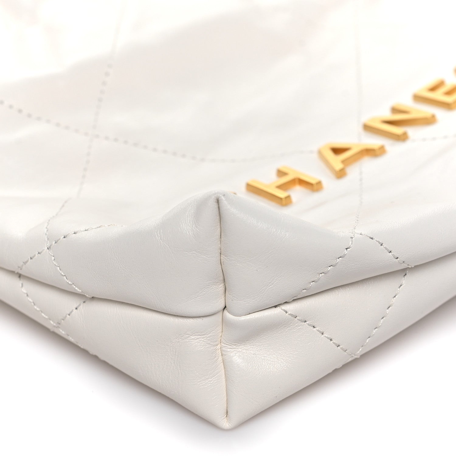 Chanel Shiny Calfskin Quilted Mini Chanel 22 White 9 of 10