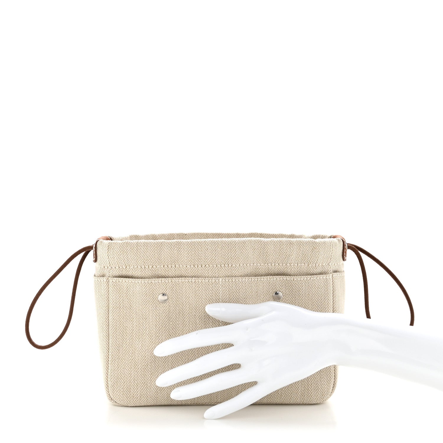 Hermes Canvas Barenia Fourbi 20 PM Pouch Naturel Fauve 2 of 8