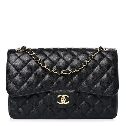 Chanel Caviar Quilted Jumbo Double Flap Black 1 of 10