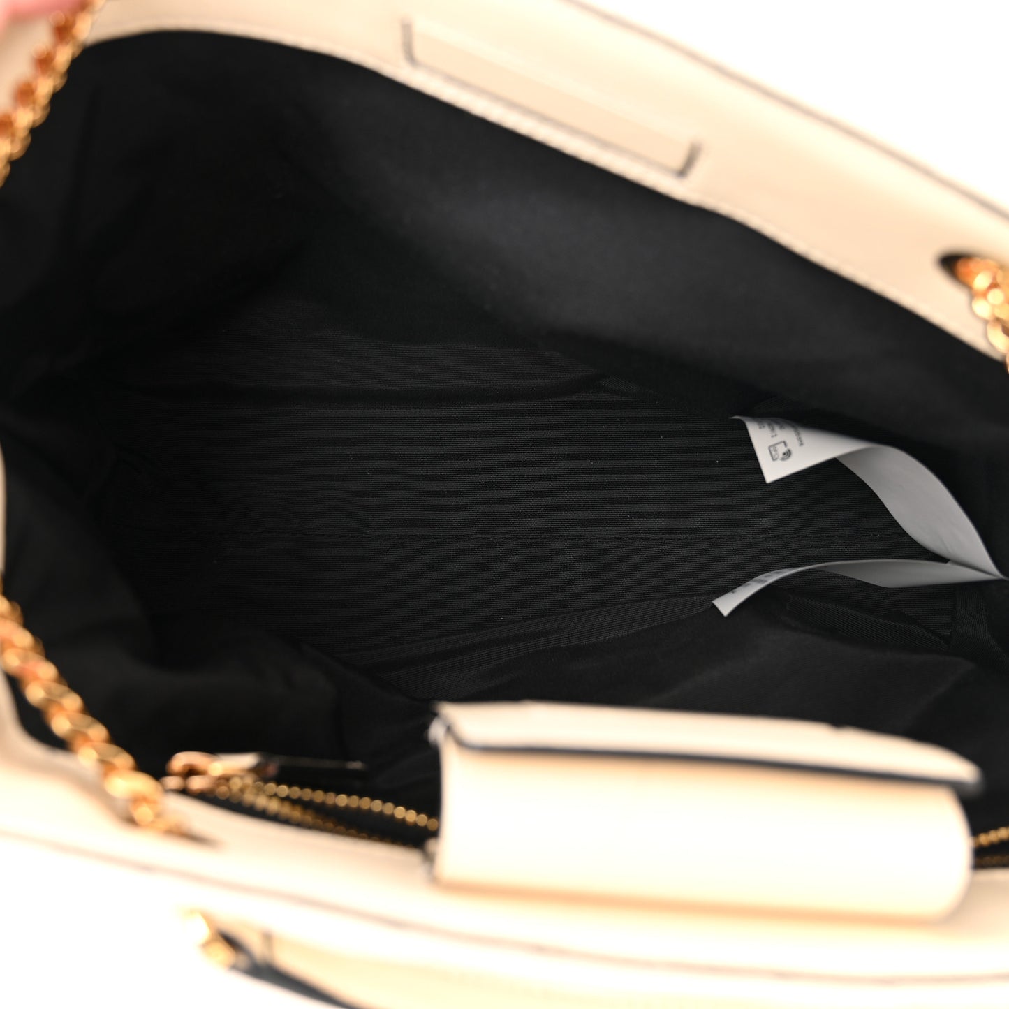 Nappa Quilted Medusa Chain Shoulder Bag Beige
