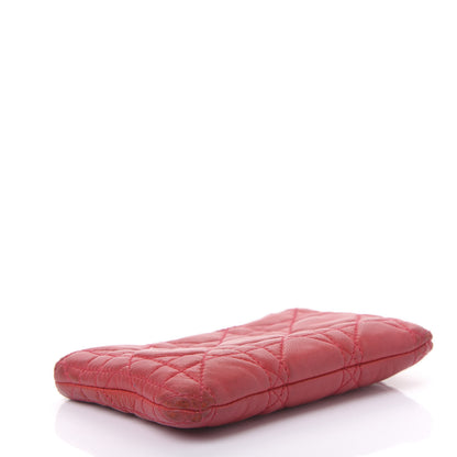 Christian Dior Lambskin Cannage Pouch Red 4 of 12