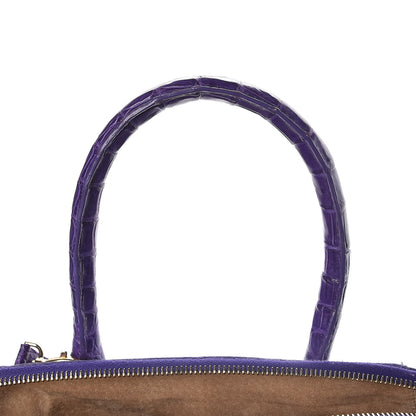 Nancy Gonzalez Crocodile Dome Satchel Purple 12 of 16