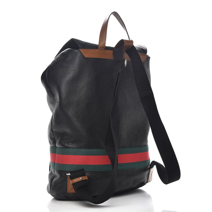 Gucci Calfskin Signature Web Backpack Black 3 of 12