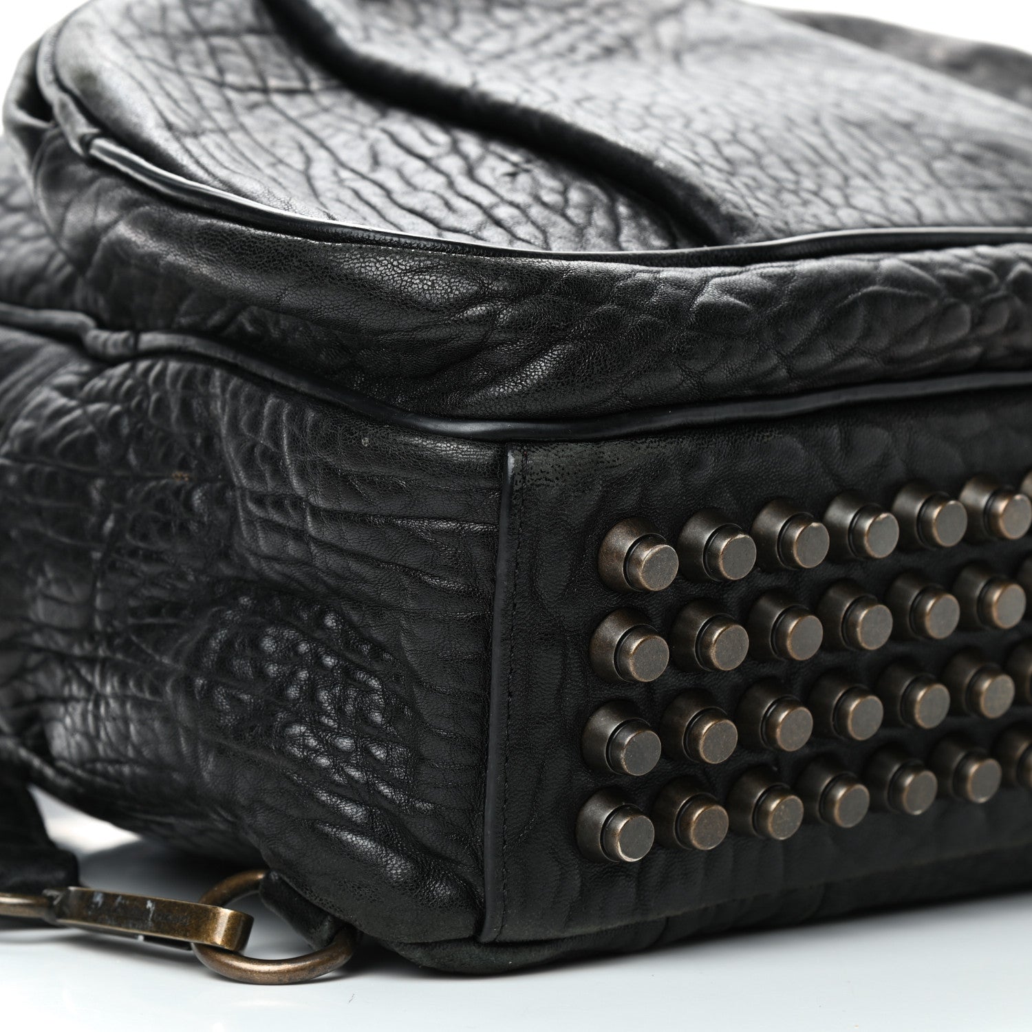 Alexander Wang Pebbled Lambskin Dumbo Backpack Black Rose Gold Hardware 7 of 9