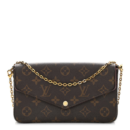 Louis Vuitton Monogram Pochette Felicie Chain Wallet Fuchsia 3 of 14