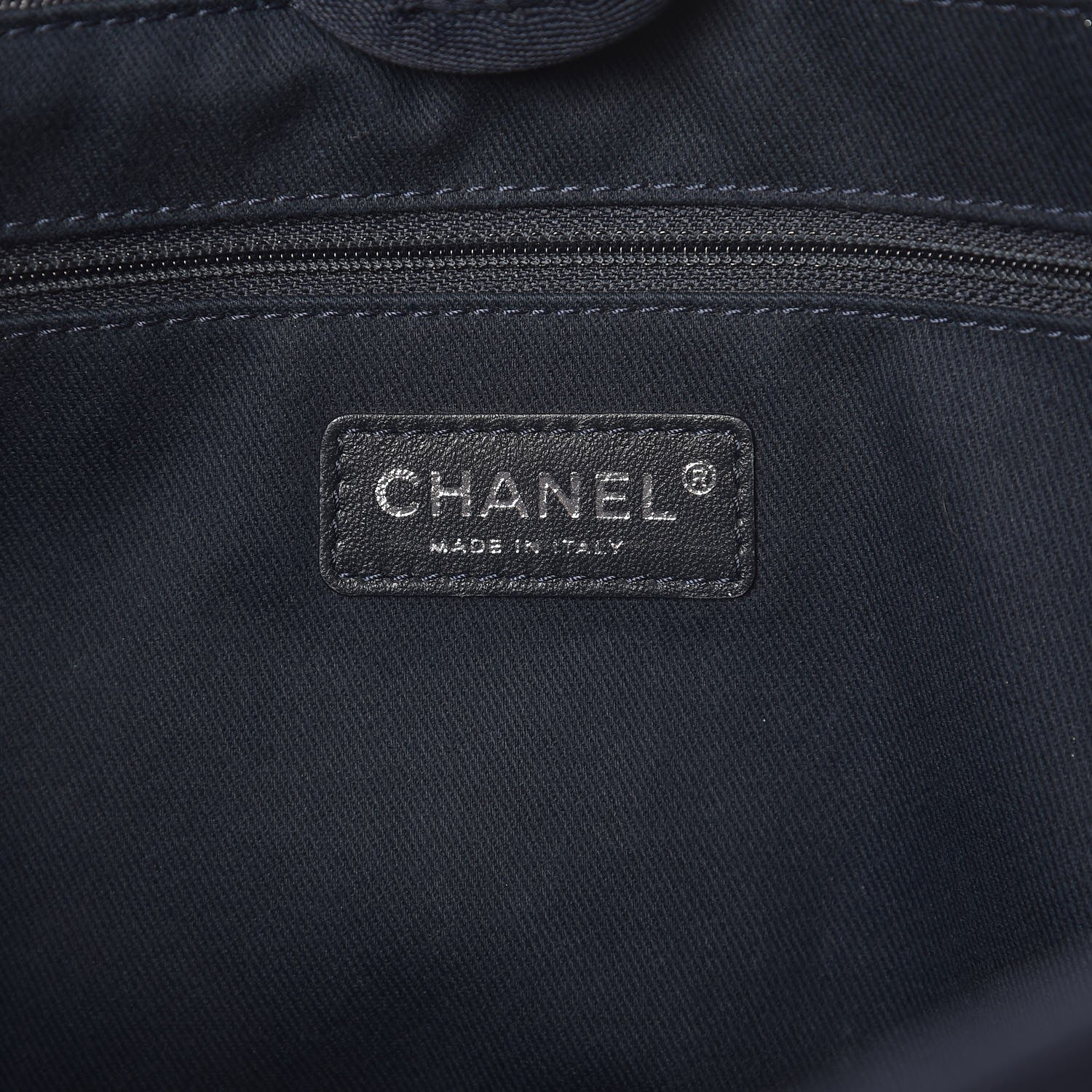 Chanel Denim Small Deauville Tote Dark Blue 6 of 8