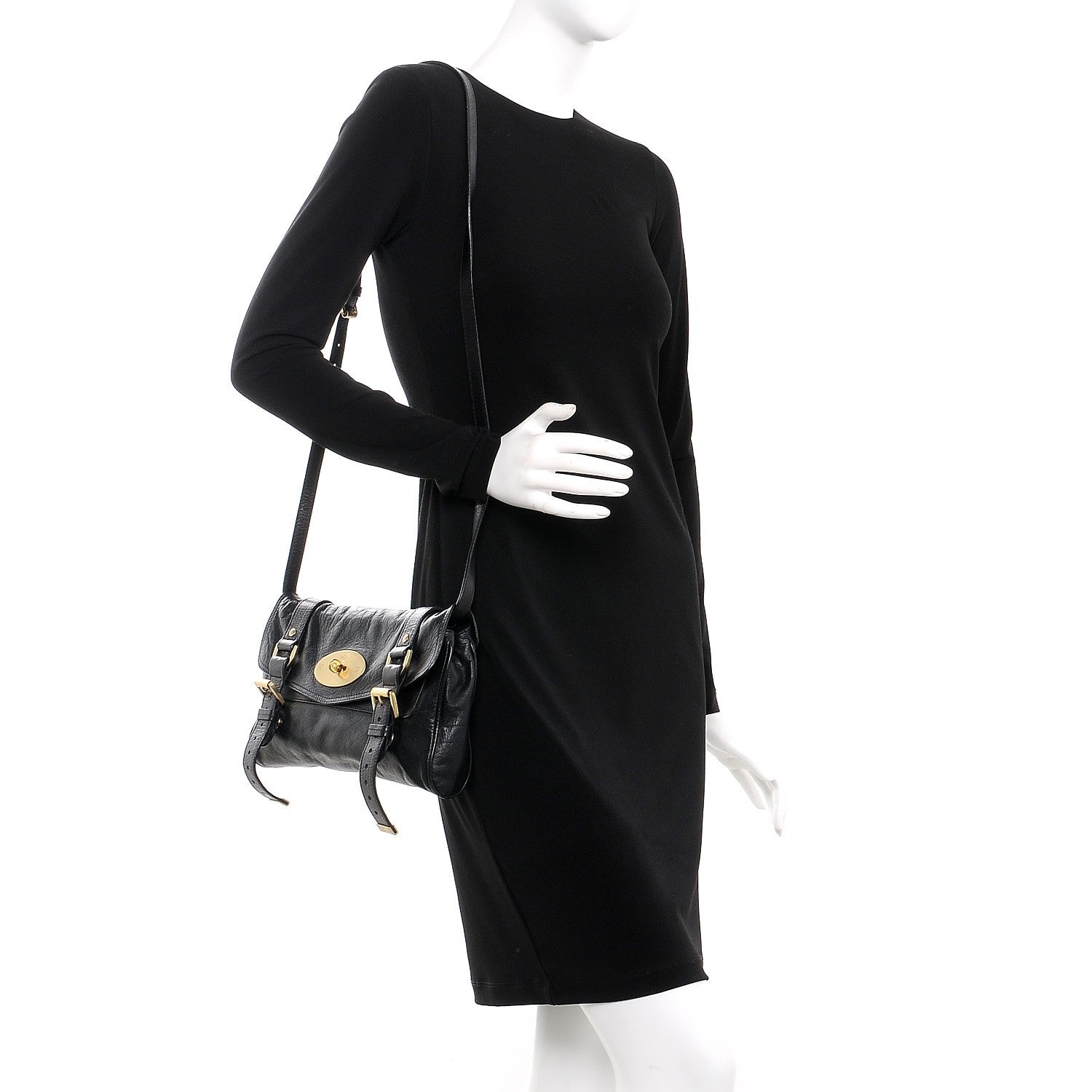 Mulberry Soft Buffalo Alexa Crossbody Clutch Black 2 of 8