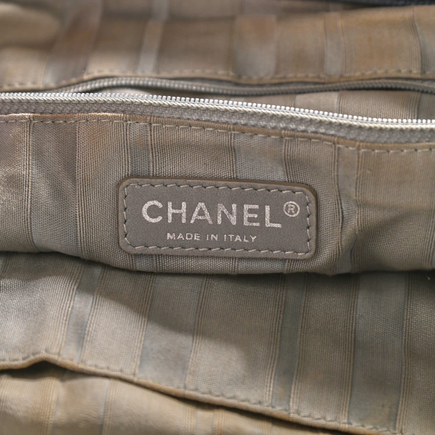 Chanel Denim Small CC Discus Tote Blue 7 of 12