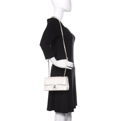 Chanel Iridescent Calfskin Quilted Mini Rectangular Flap White 2 of 9