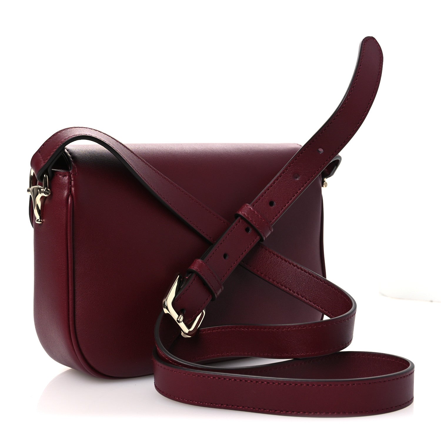 Gucci Arabella Calfskin Horsebit 1955 Shoulder Bag Rosso Ancora 3 of 13
