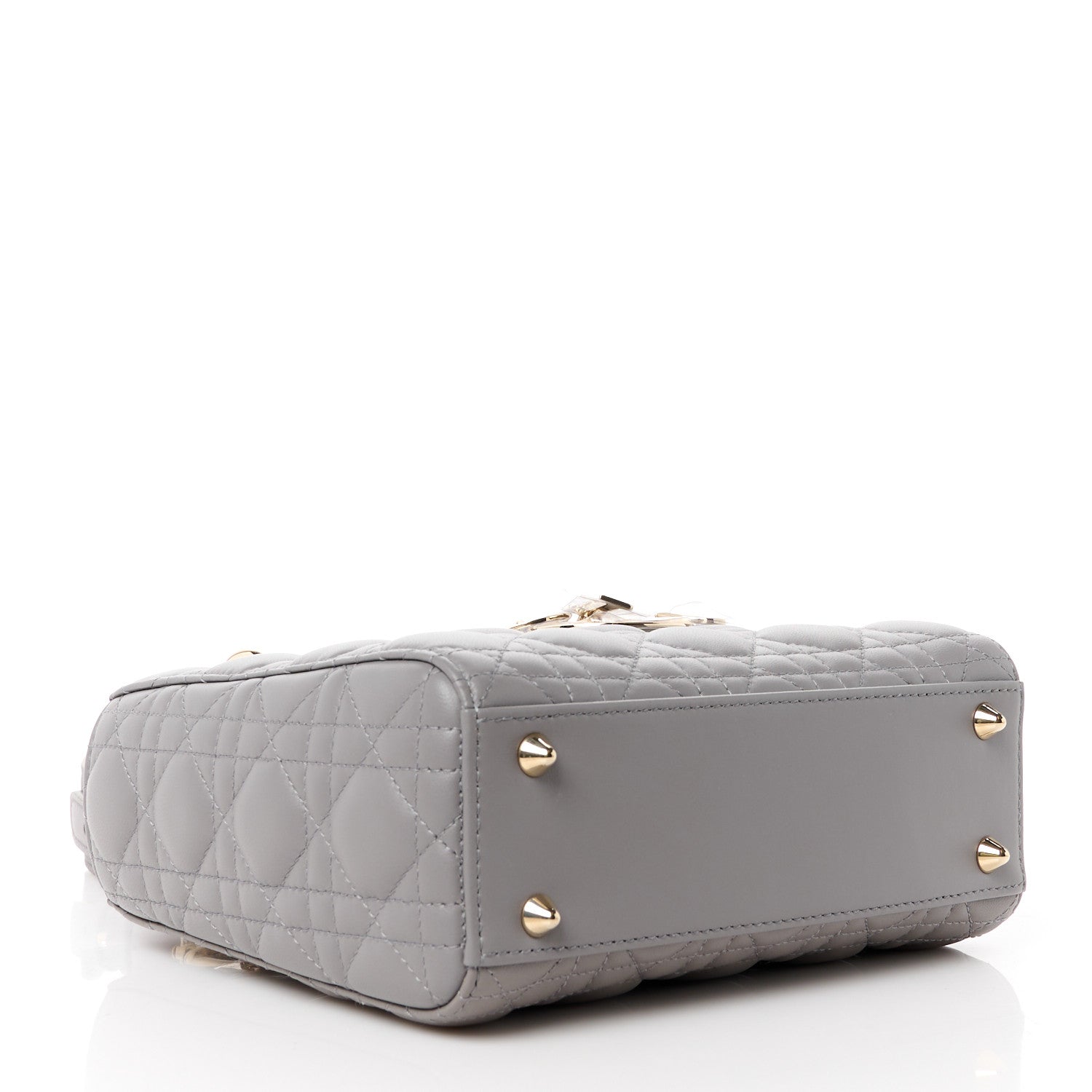 Christian Dior Lambskin Cannage Small My ABCDior Lady Dior Grey 4 of 11