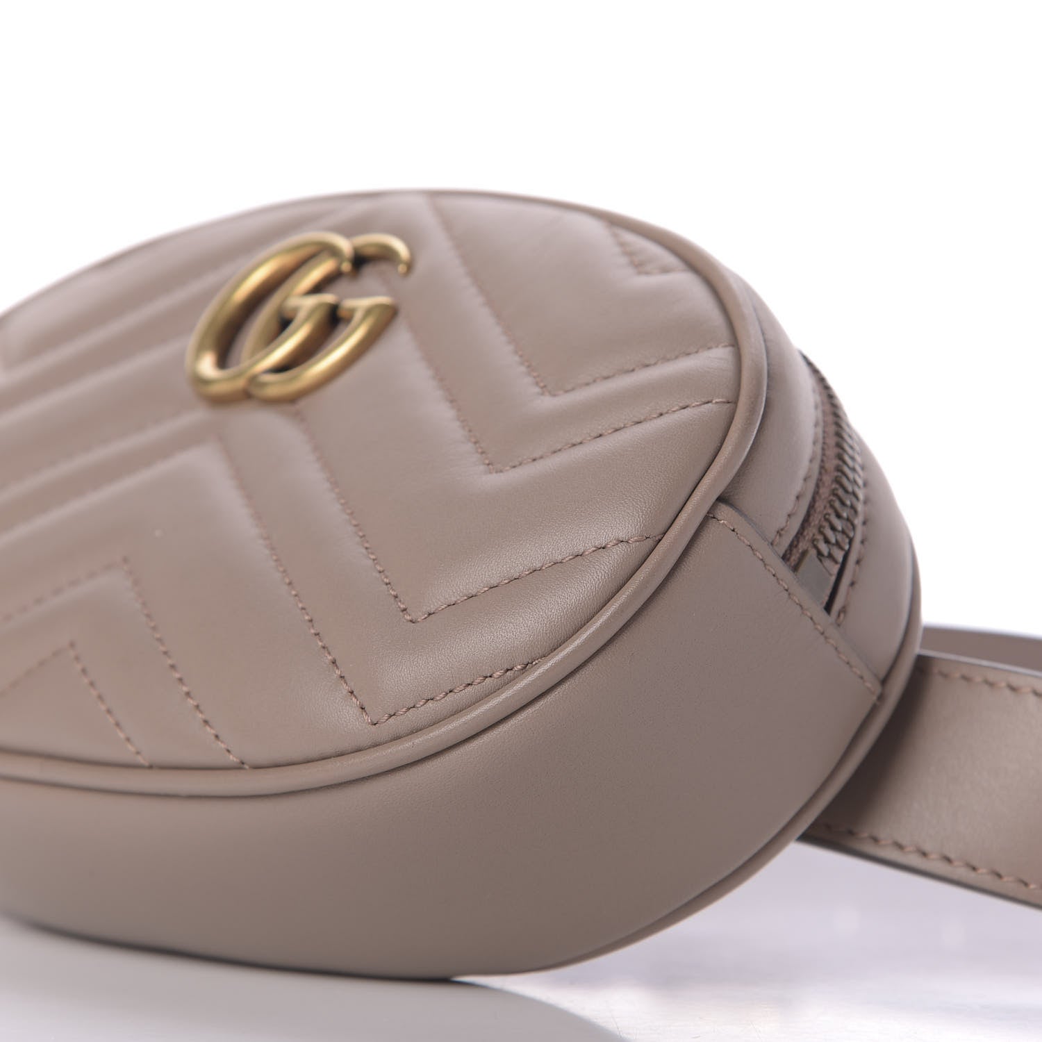 Gucci Calfskin Matelasse GG Marmont Belt Bag 85 34 Porcelain Rose 7 of 10
