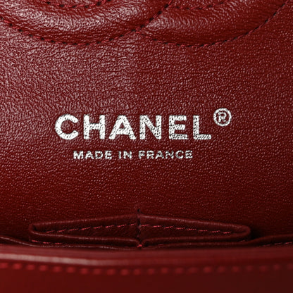Chanel Lambskin Quilted Medium Double Flap Dark Red 6 of 11