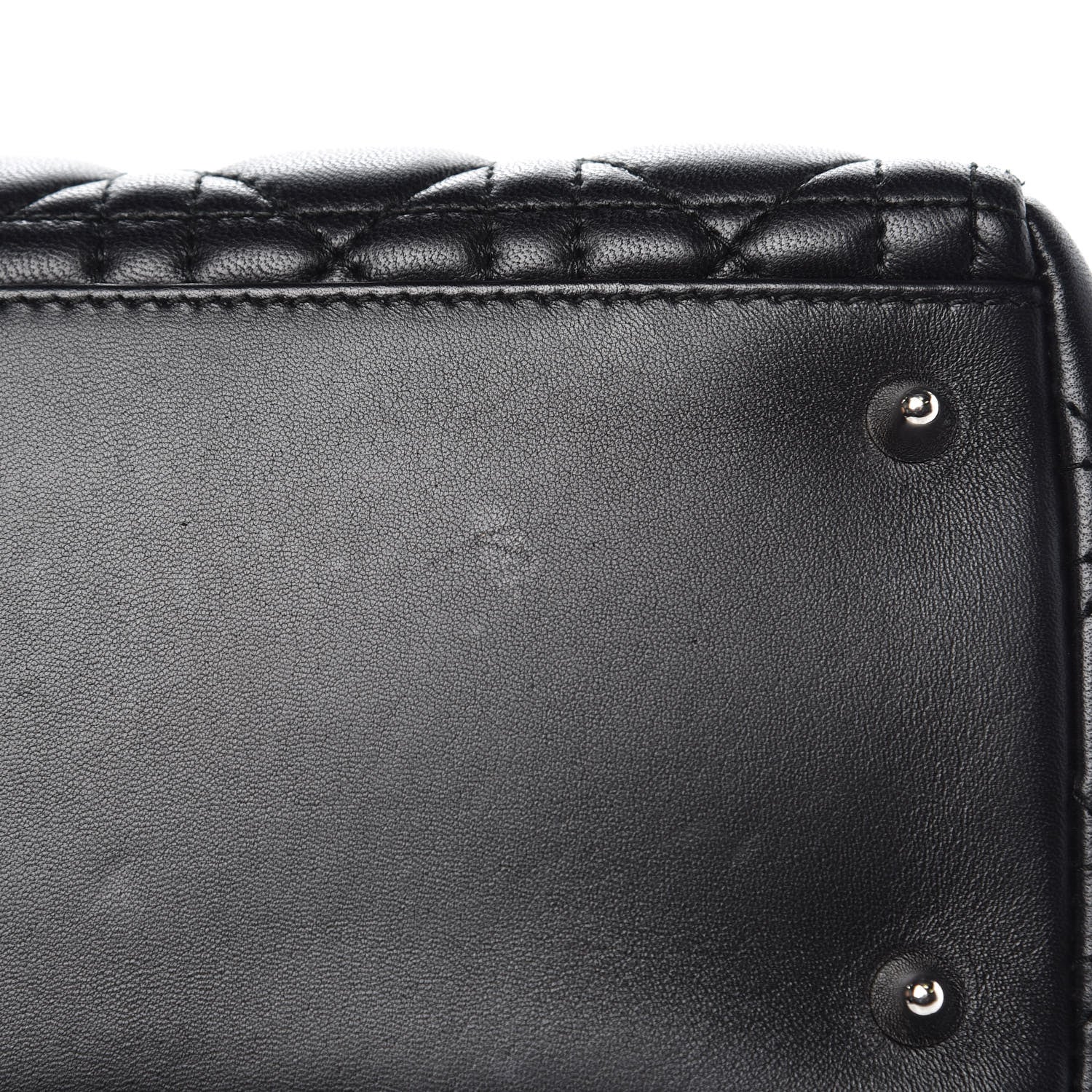 Christian Dior Lambskin Cannage Medium Lady Dior Black 9 of 16