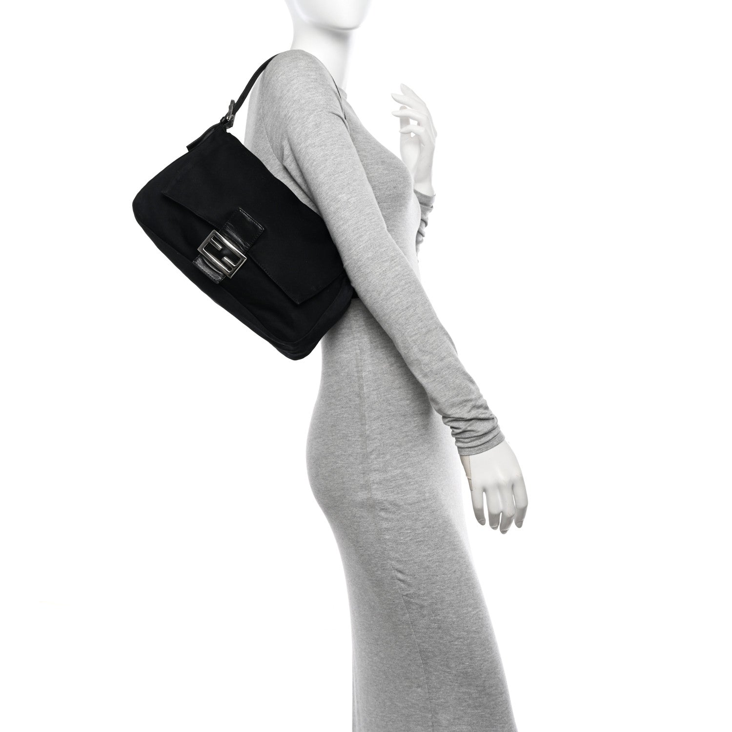 Fendi Neoprene Baguette Black 2 of 13