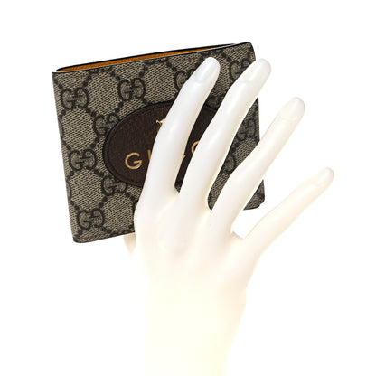 Gucci GG Supreme Monogram Neo Vintage Bi-Fold Wallet Beige Crop New Acero 2 of 11