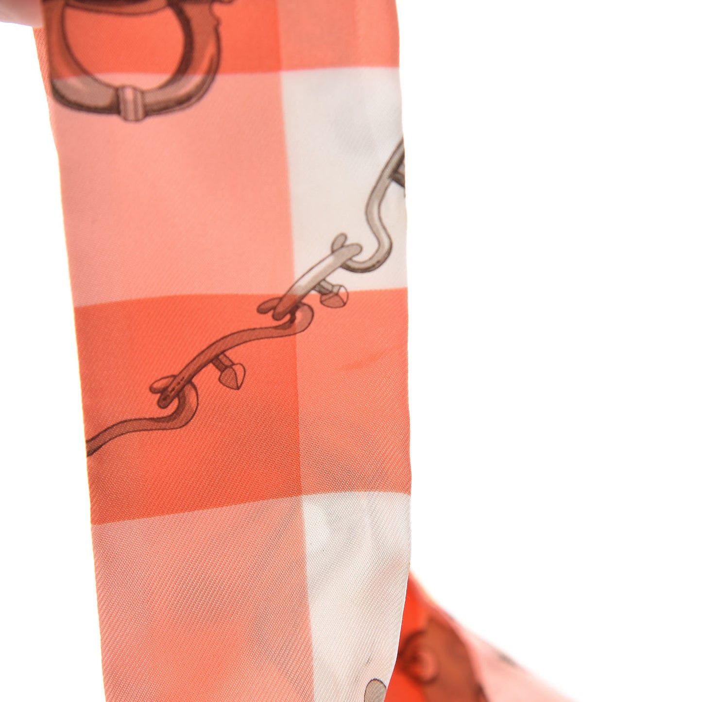Silk Mors Et Gourmettes Vichy Twilly Saumon Citron Blanc