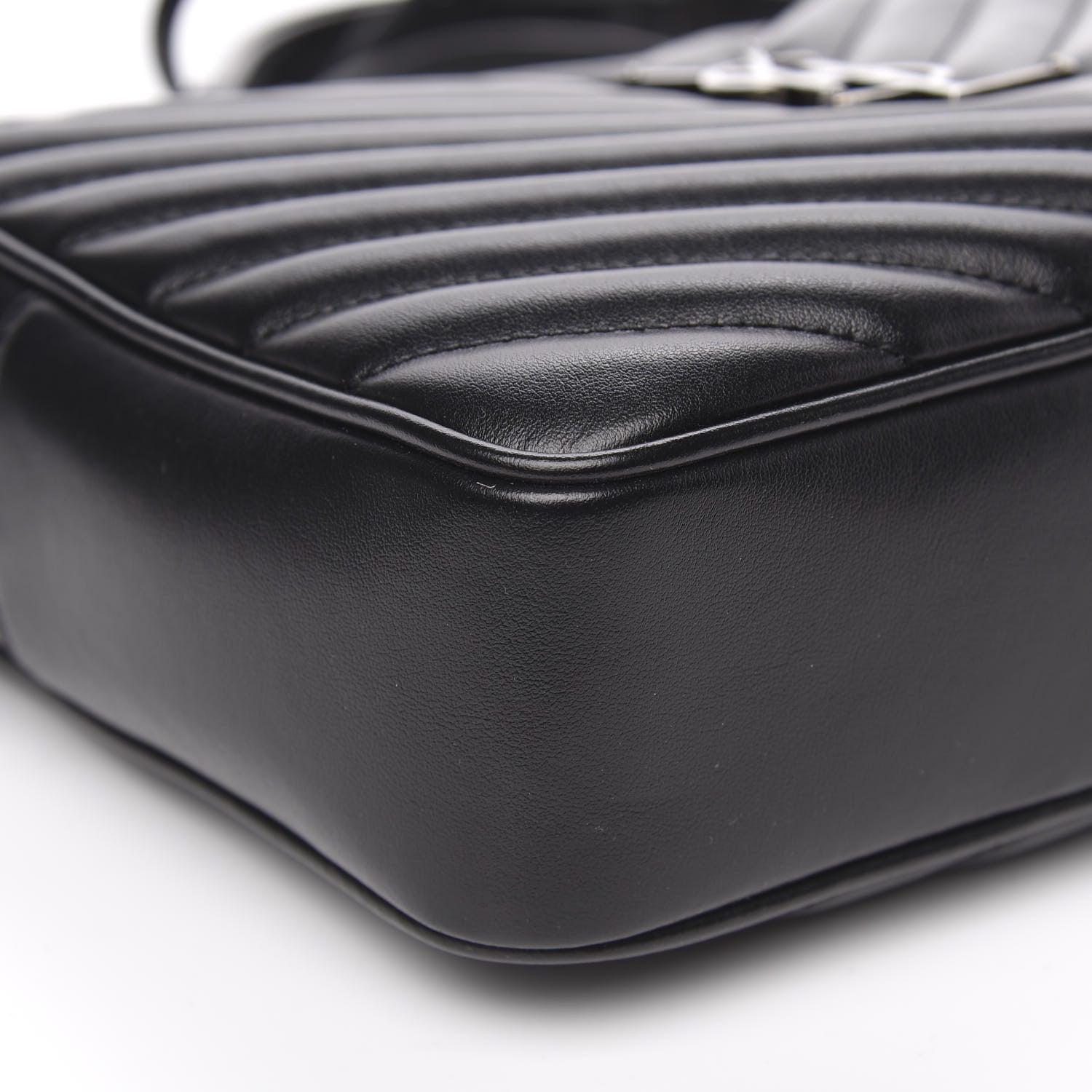Saint Laurent Calfskin Matelasse Monogram Lou Camera Bag Black 7 of 9