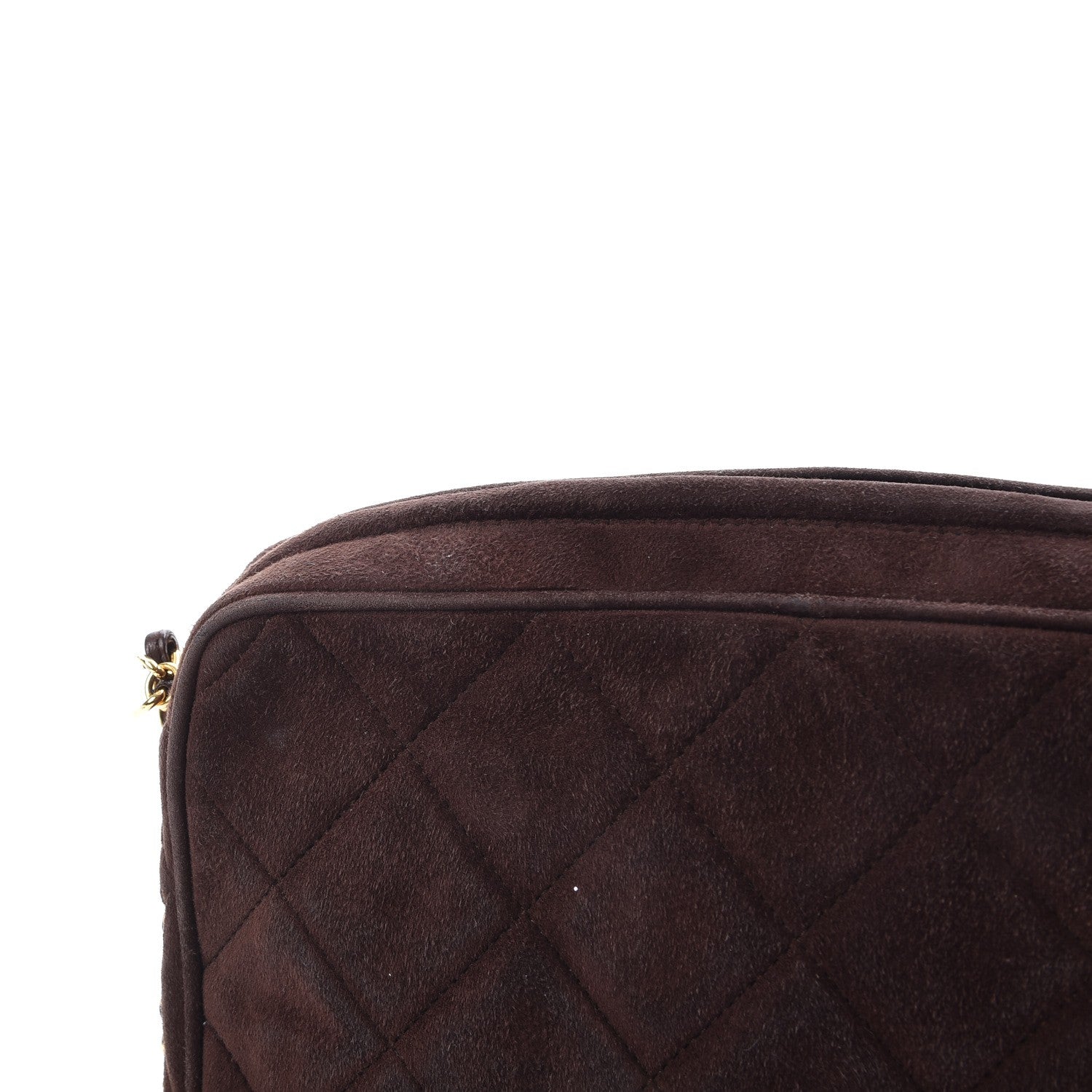 FASHIONPHILE CHANELSuedeQuiltedTasselCameraCaseBrown 11 of 14