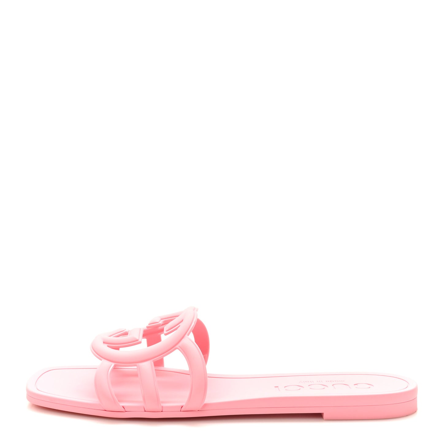 Rubber Interlocking G Womens Slide Sandals 37 Wild Rose