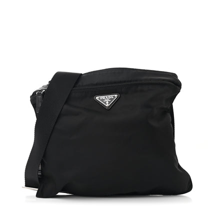 Prada Nylon Vela Flat Messenger Bag Black 1 of 10
