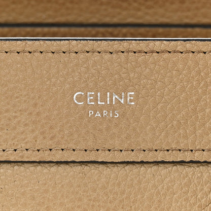 Celine Drummed Calfskin Nano Luggage Dune 6 of 15
