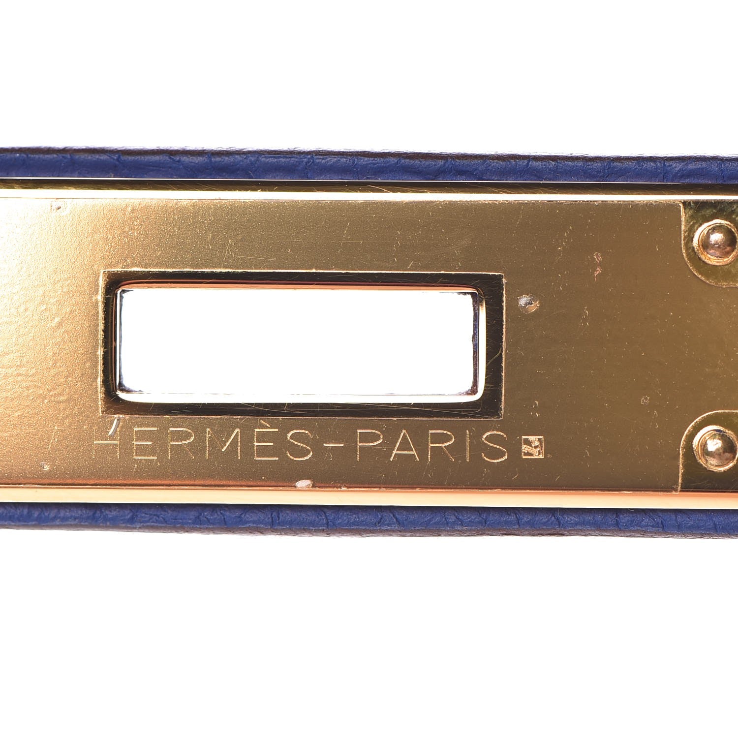 Hermes Togo Horseshoe Kelly Retourne 32 Bleu Electrique Rouge H 24 of 40