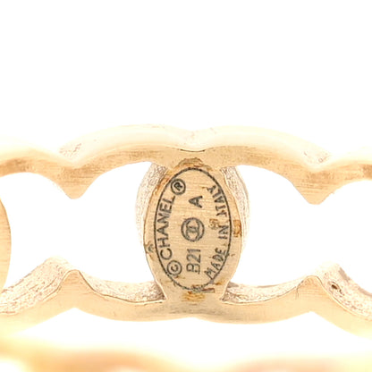 Chanel Metal CC Ring 52 6 Gold 4 of 5