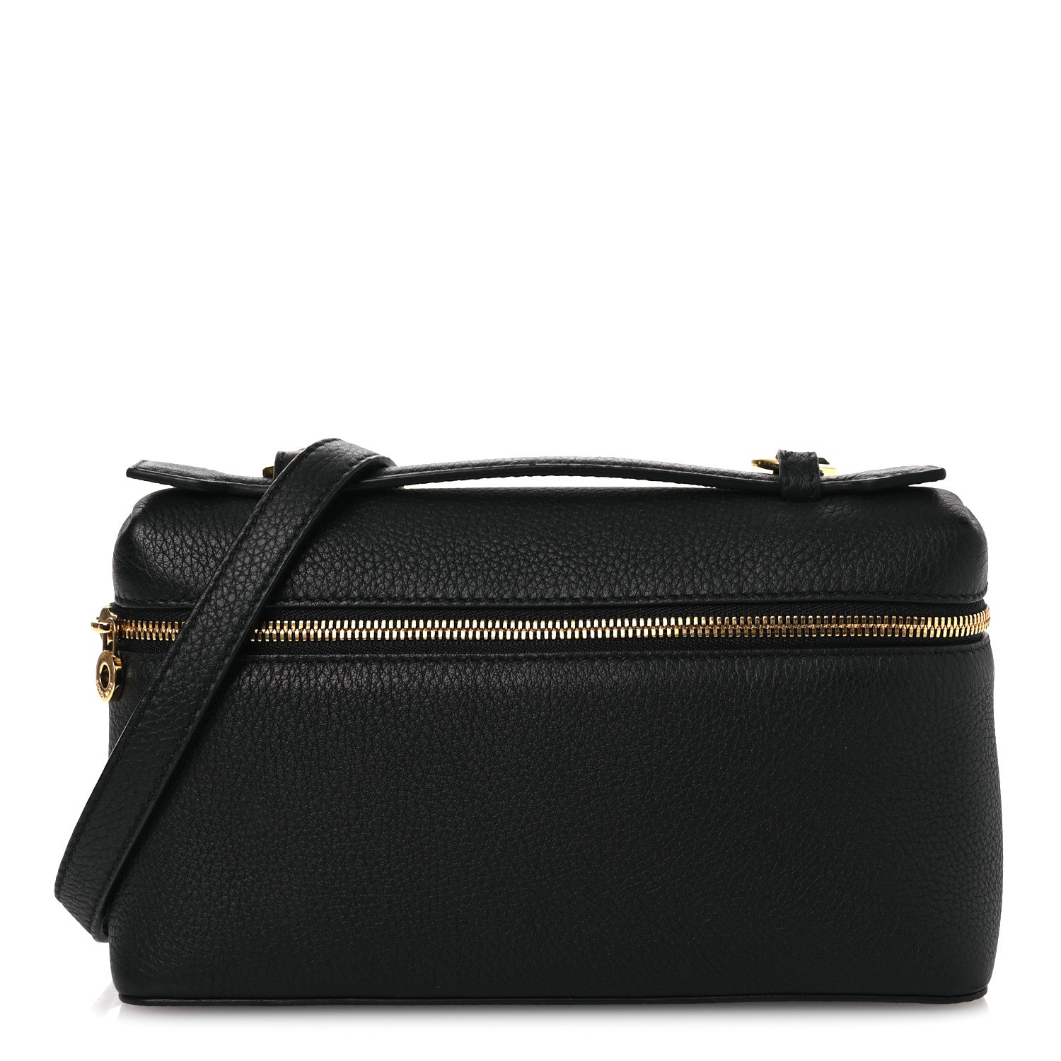 Loro Piana Grained Calfskin L19 Extra Pocket Pouch Black 1 of 8