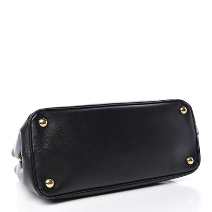 Prada Saffiano Small Galleria Double Zip Tote Black 4 of 9