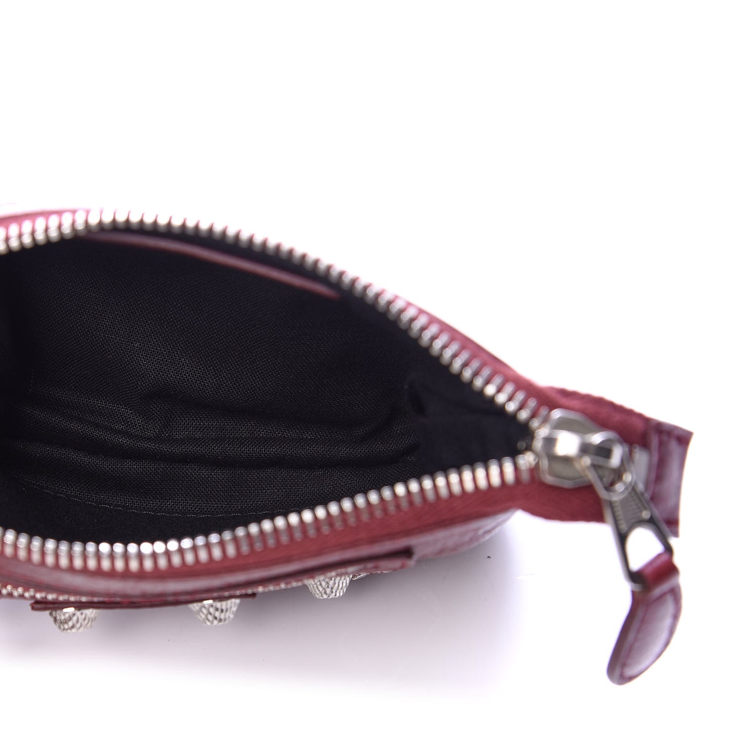 Agneau Giant 12 Silver Hardware M Porte-Monnaie Coin Purse Rouge Cerise