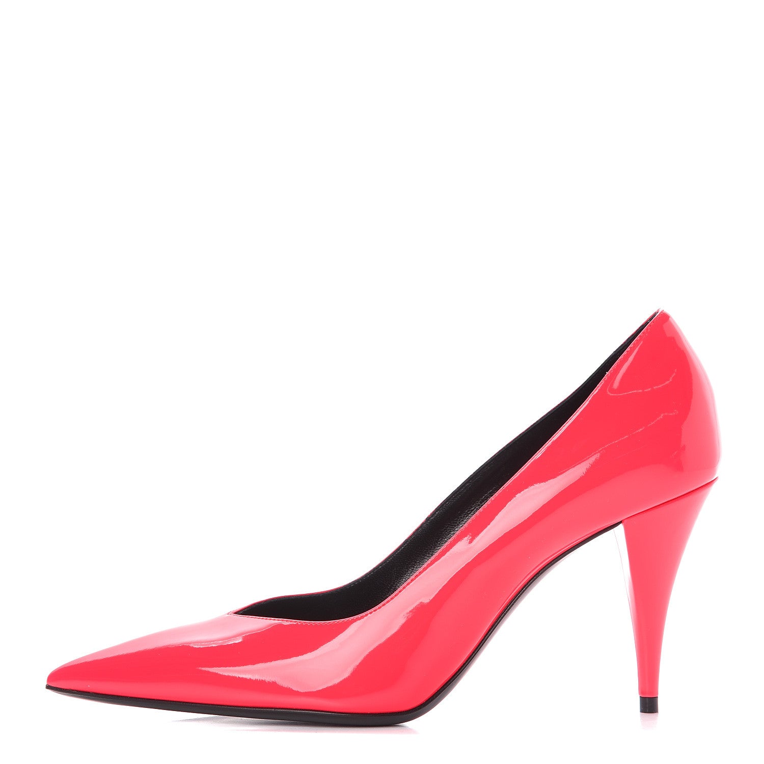 Saint Laurent Patent Calfskin Kiki 85 Pumps 38 Neon Pink 1 of 9