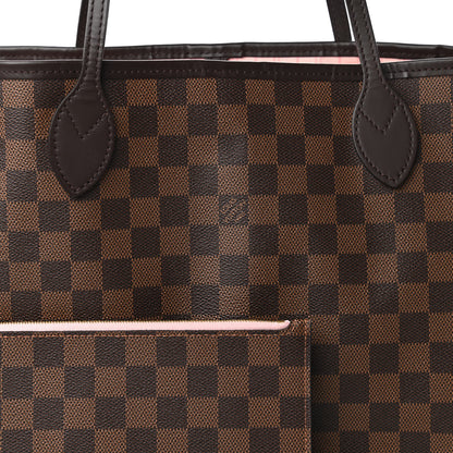 Louis Vuitton Damier Ebene Neo Neverfull MM Rose Ballerine 10 of 11
