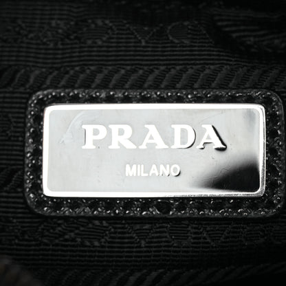 Prada Tessuto Nylon Saffiano Pocket Messenger Shoulder Bag Black 7 of 15