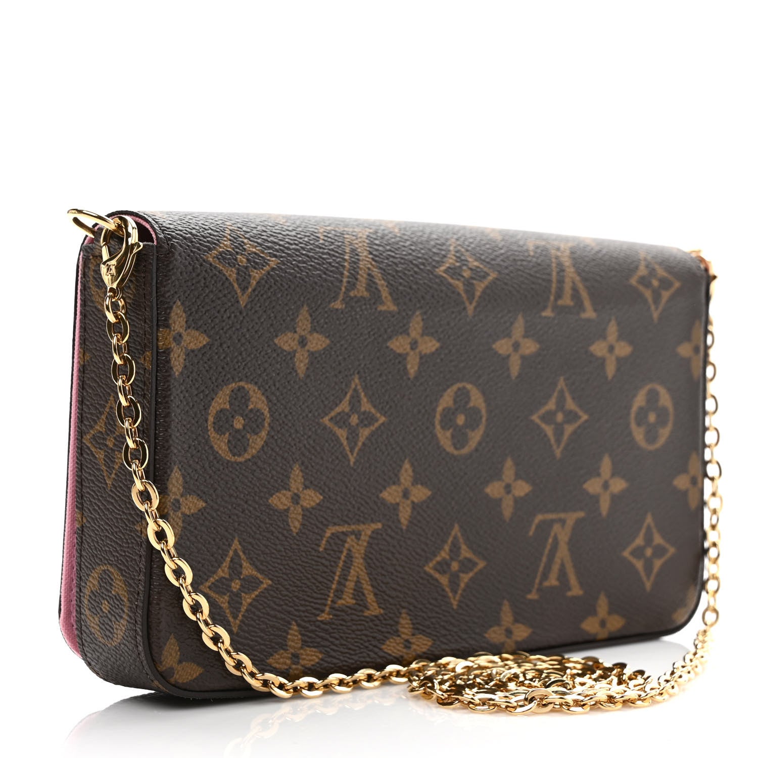 Louis Vuitton Monogram 2022 Christmas Animation Paris Pochette Felicie Chain Wallet Pink 4 of 10