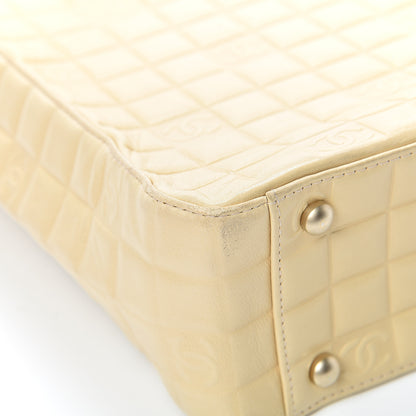 Chanel Lambskin Quilted Chocolate Bar Tote Beige 11 of 15