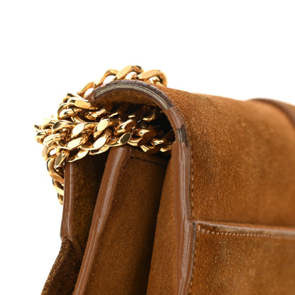 Saint Laurent Suede Fringe Small Monogram Satchel Light Ocre 14 of 17