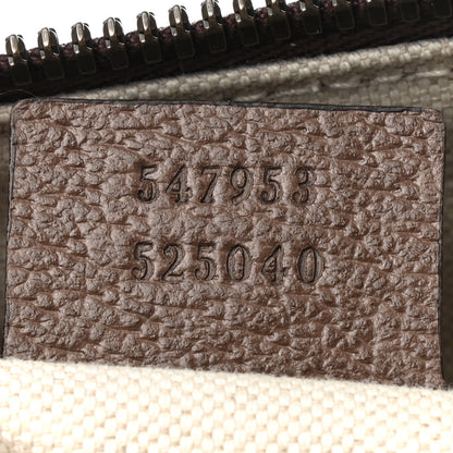 Gucci GG Supreme Monogram Textured Dollar Calfskin Web Medium Ophidia Carry-On Duffle Bag Beige Ebony New Acero 7 of 10