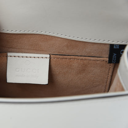 Gucci Calfskin Mini Sylvie Chain Shoulder Bag White 6 of 15