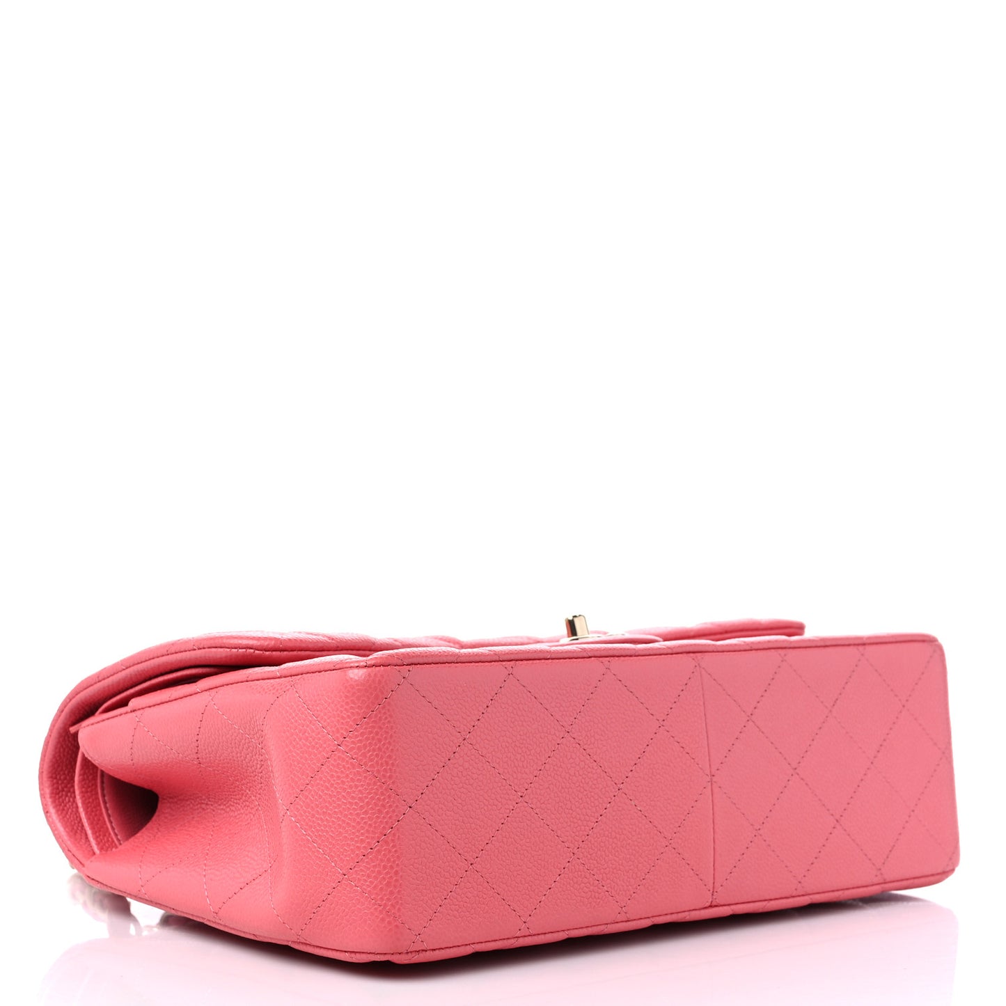 Caviar Quilted Jumbo Double Flap Pink