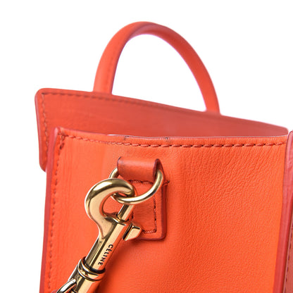 Celine Smooth Calfskin Nano Luggage Fluo Orange 12 of 18