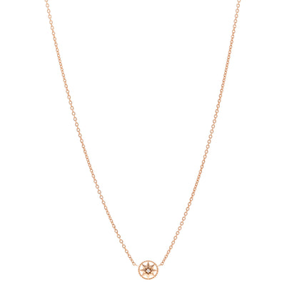 Christian Dior 18K Rose Gold Diamond XS Rose Des Vents Necklace 1 of 6