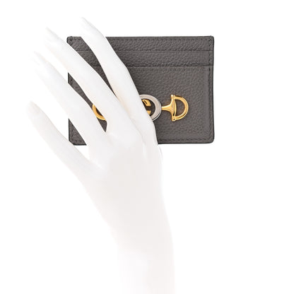 Gucci Grainy Calfskin Zumi Card Holder Dusty Grey 2 of 11
