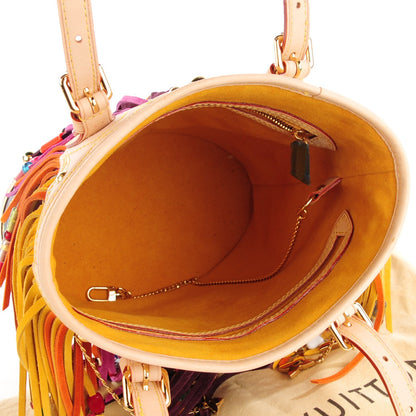 Louis Vuitton Monogram Multicolor Fringe Bucket Black 5 of 7