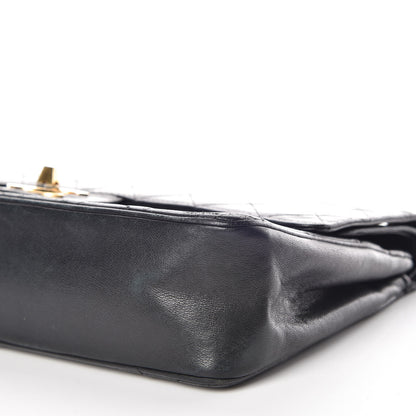 Chanel Lambskin Quilted Medium Double Flap Bijoux Chain Black 7 of 21