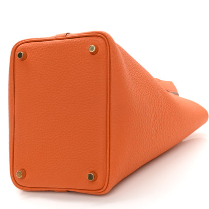 Hermes Taurillon Clemence Picotin Lock 18 PM Orange 10 of 10